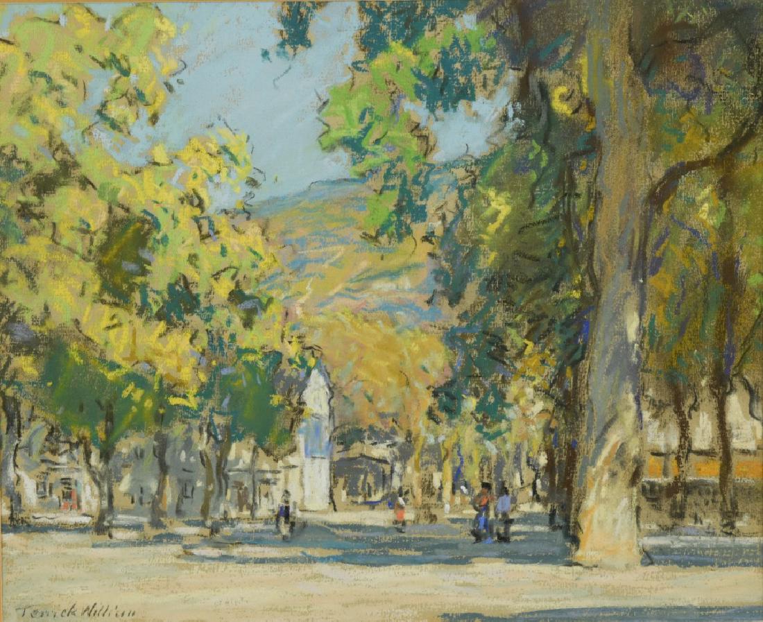 Terrick John Williams (British, 1860-1936) Summer in a: Terrick John Williams (British, 1860-1936) Summer in a piazza signed lower left "Terrick Williams" pastel 23 x 28cm (9 x 11in) Condition is fine.
