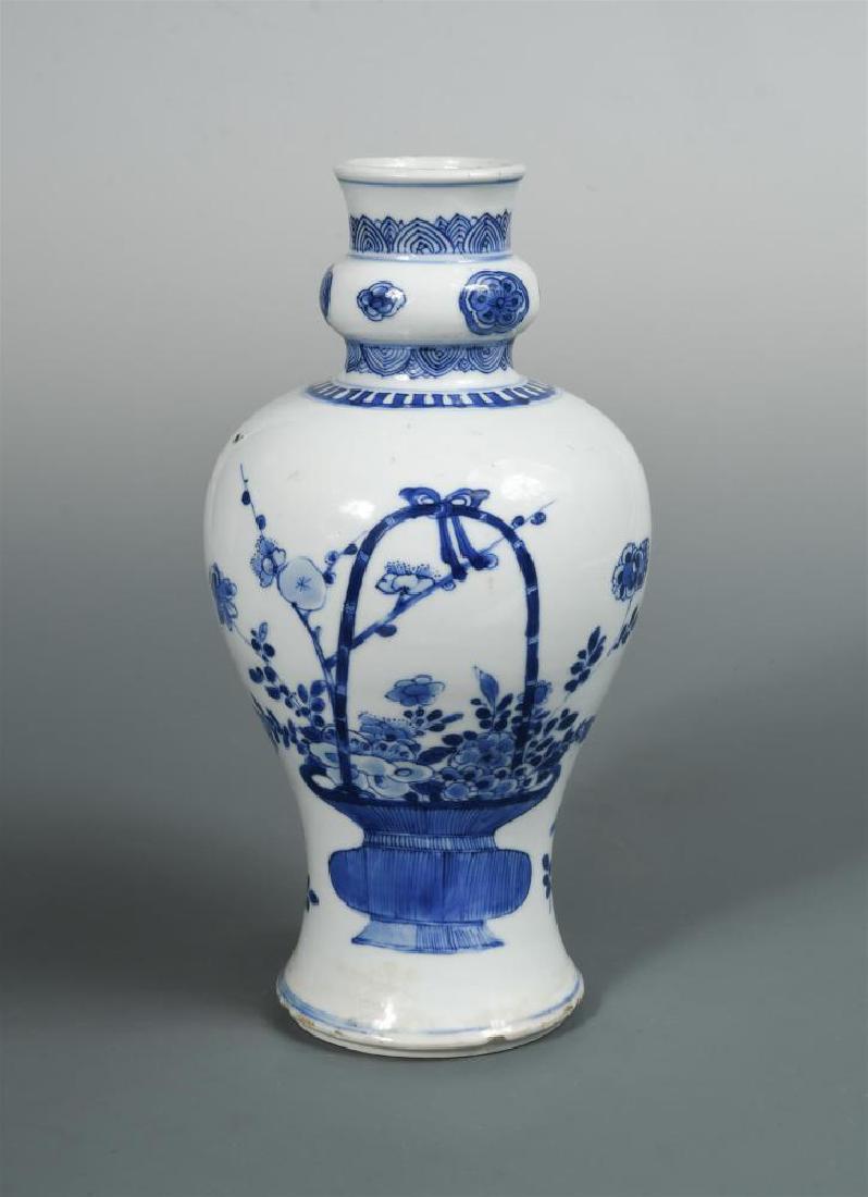 A blue and white Kangxi baluster vase, (1 of 5)