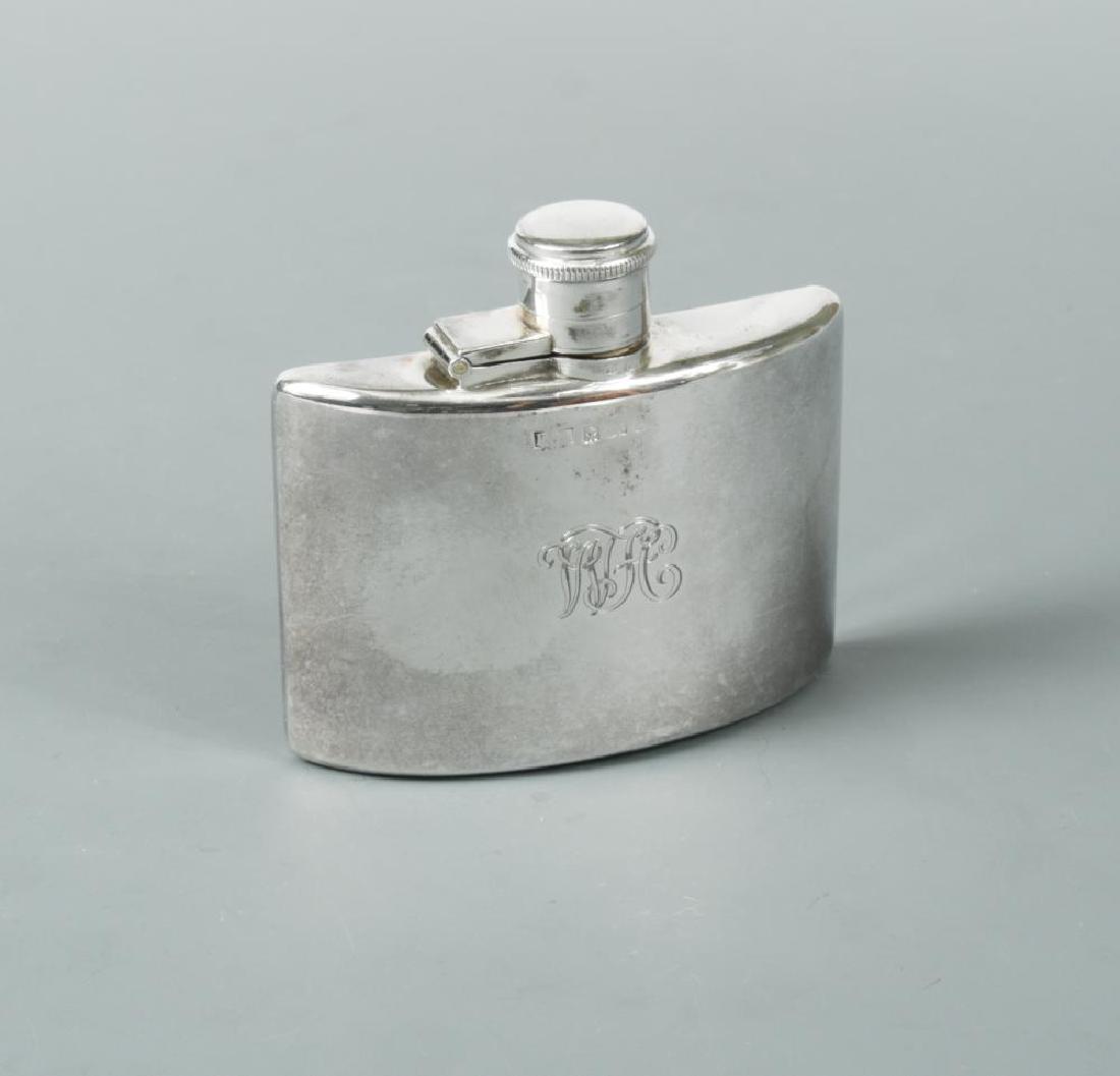 A George V miniature spirit hip flask, (1 of 4)