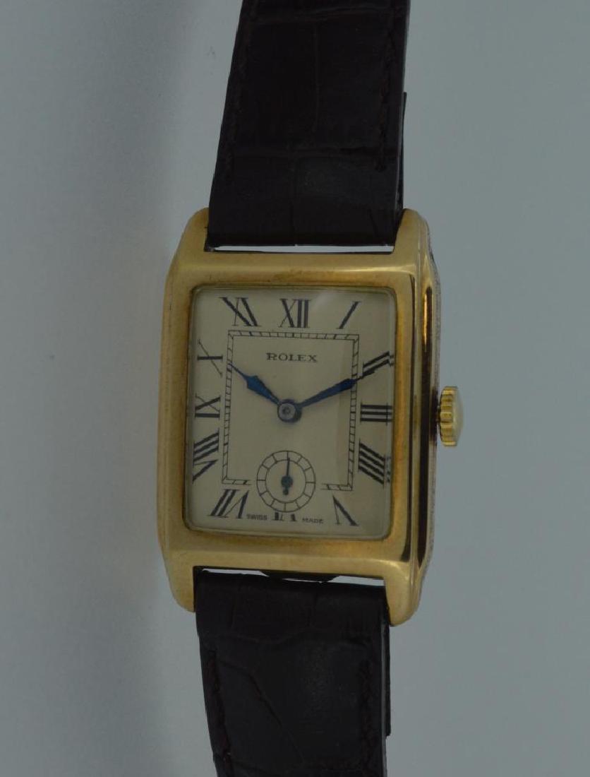 Rolex - A 9ct gold gentleman's wristwatch, (1 of 6)