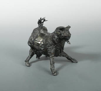 Sokari Douglas Camp, (Nigerian, born 1958), Pregnant: Sokari Douglas Camp, (Nigerian, born 1958), Pregnant Goat, welded steel, unsigned 15 x 18cm (6 x 7in) Provenance: Acquired by the vendor directly from the artist Other Notes: Born in Nigeria, Sokari D