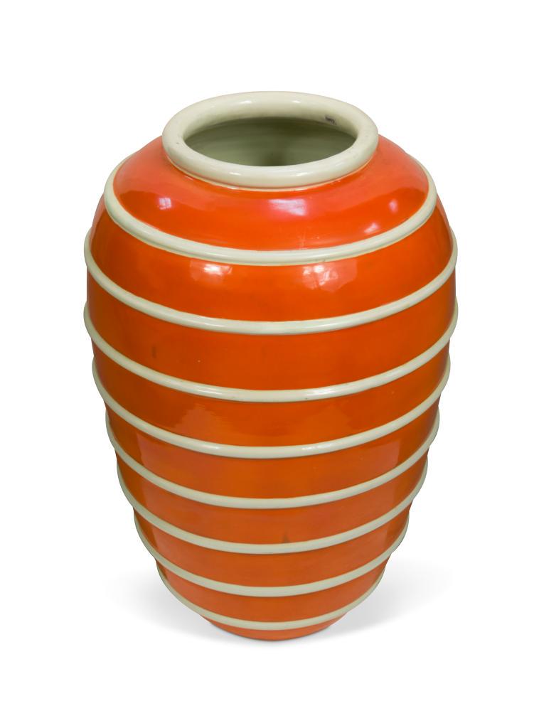 A Large Italian Pottery Orange Glazed Vase Oct 10 2019
