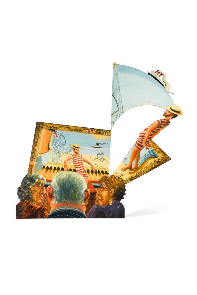 § Anthony Green, RA (British, b.1939) URC / The Ghost: § Anthony Green, RA (British, b.1939) URC / The Ghost I, 1995 oil on MDF 77 x 74cm (30 x 29in) Provenance: The Piccadilly Gallery, London (label verso) Exhibited: London, Royal Academy Summer Exhibit