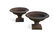 A pair of Victorian cast iron campagna urns,