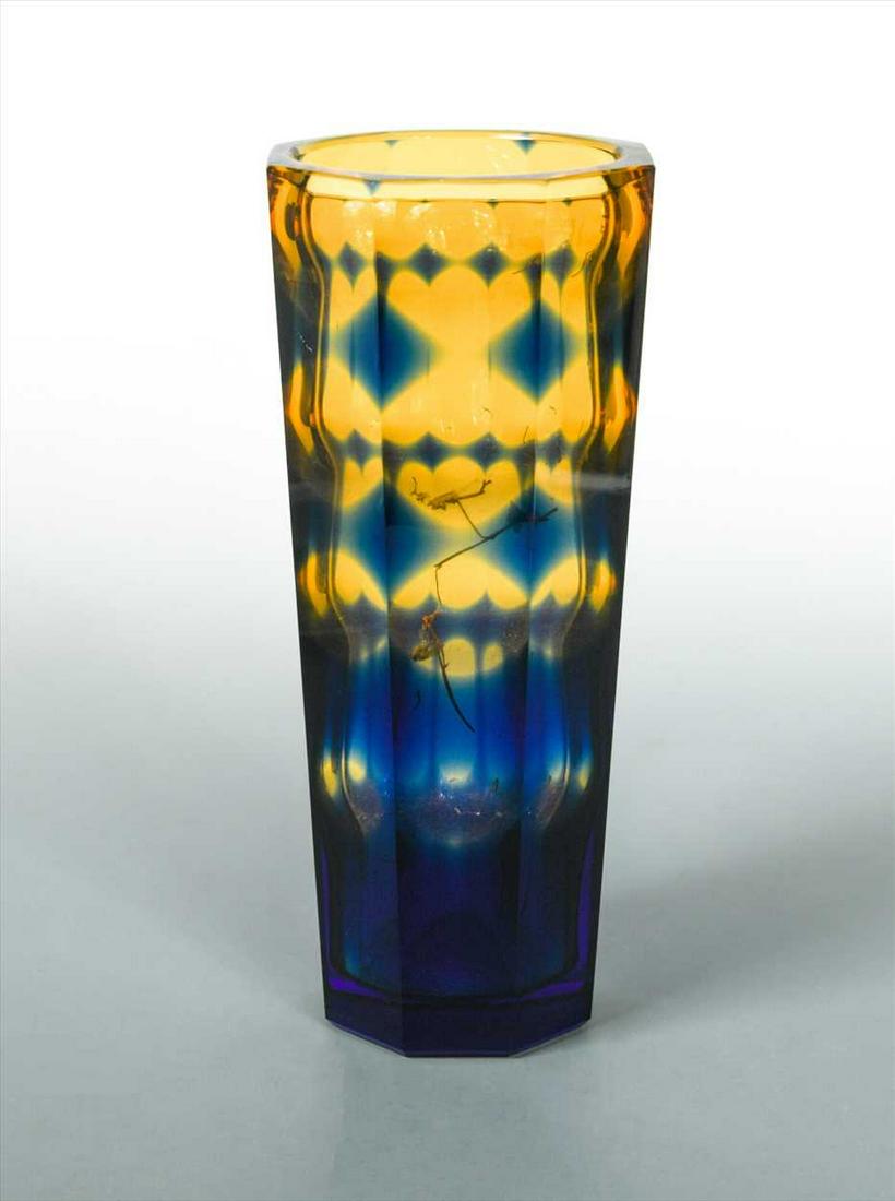 Oldrich Lipsky for Exbor, a Bohemian glass vase, Feb 13, 2020