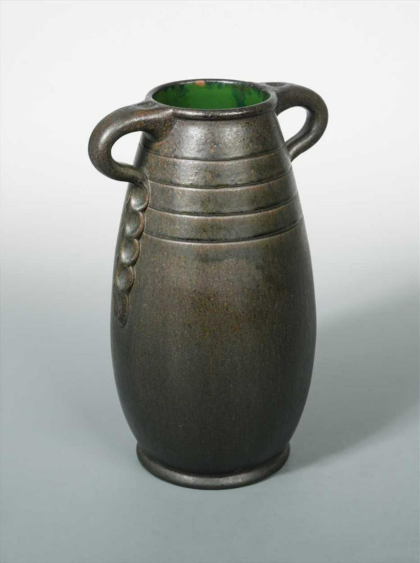 Willem Brouwer, a large Art Pottery twin-handled vase, (1 of 1)