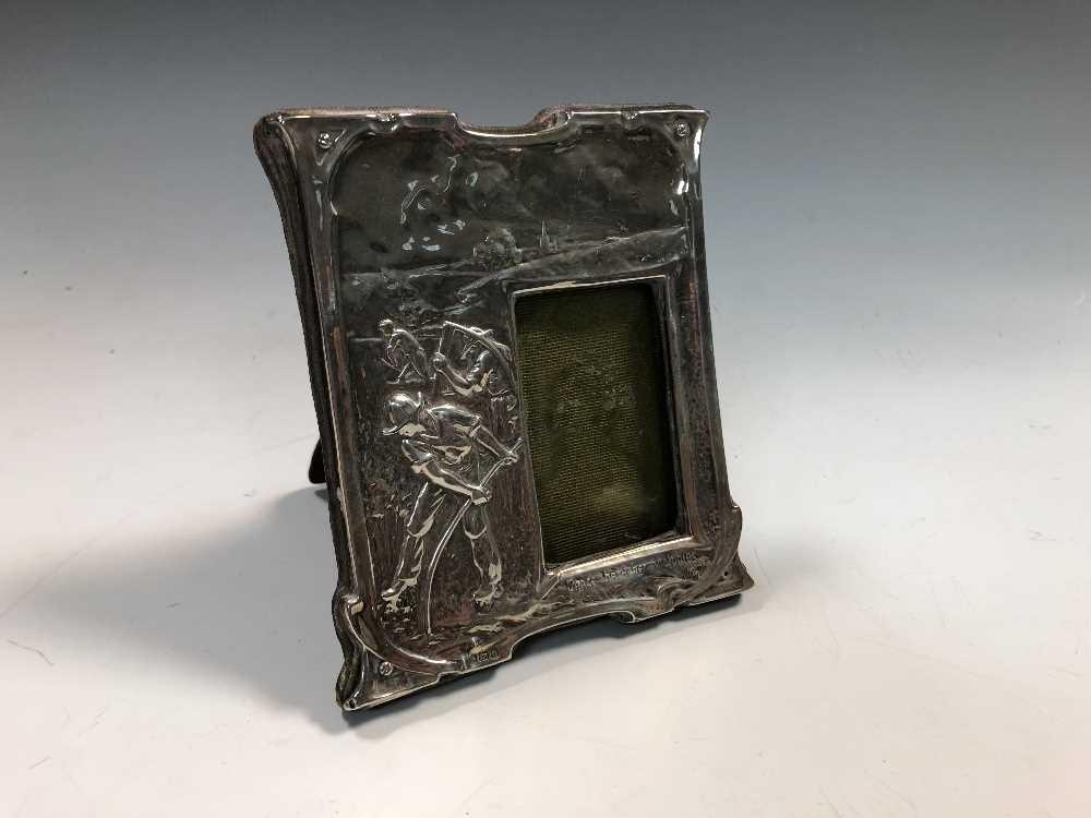 An Edward VII silver miniature photograph frame, (1 of 1)