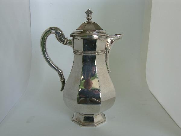 A THREE PIECE GERMAN SILVER TEASET - 3