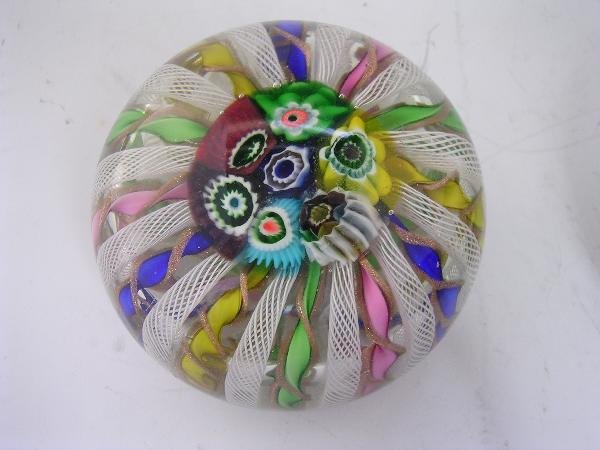 THREE MURANO GLASS PAPERWEIGHTS - 3