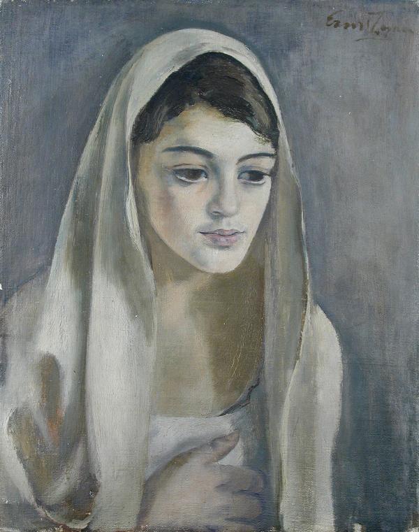 ERNST VAN LEYDEN (DUTCH, 1892-1969): Ernst van Leyden (Dutch, 1892-1969) Portrait of a Girl signed upper right "Ernest Leyden" oil on canvas 48 x 38cm