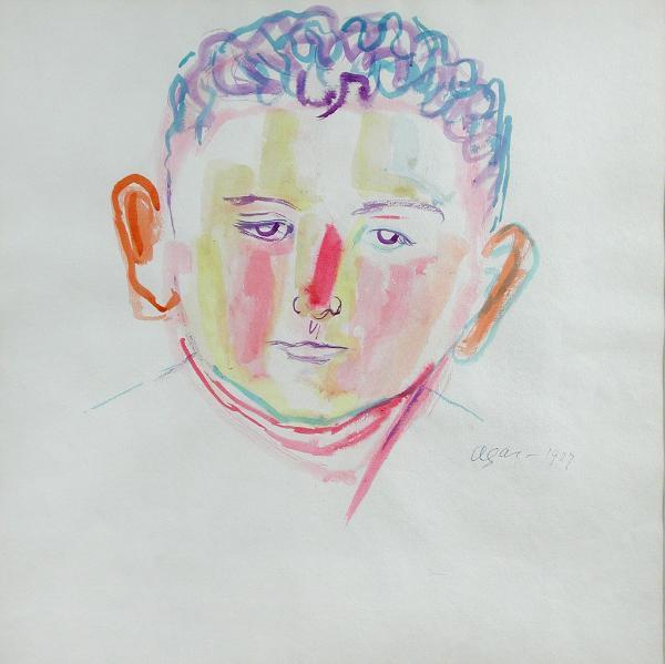 EILEEN AGAR (BRITISH, 1904-1991): Eileen Agar (British, 1904-1991) Portrait of a Young Boy signed lower right 'Agar 1929' watercolour 34 x 34 cm
