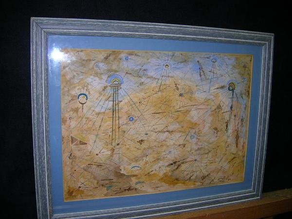 MARK TOBEY (AMERICAN, 1890-1976) COMPOSITION IN - 2