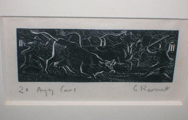 GWEN RAVERAT (1885-1957) 20 ANGRY COWS - 2