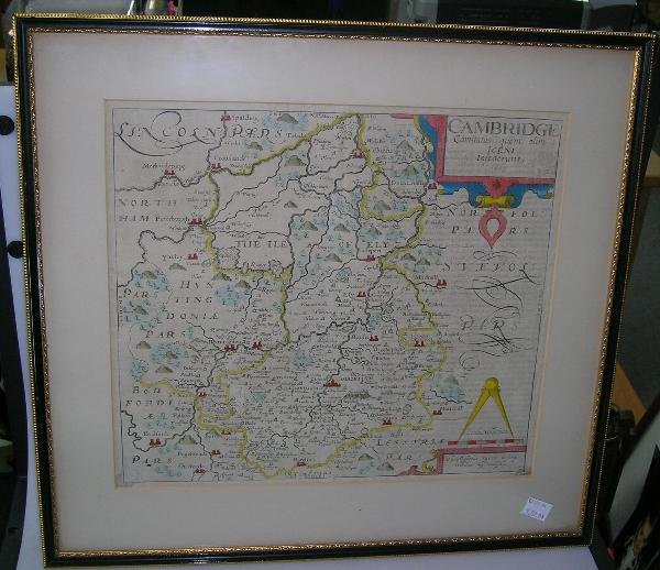 FOUR ENGRAVED MAPS ENGLALOND ANGLIA ANGLOSAXONUM H