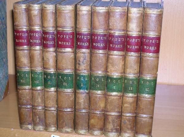 POPE (ALEXANDER) THE WORKS, 9 VOLUMES,
