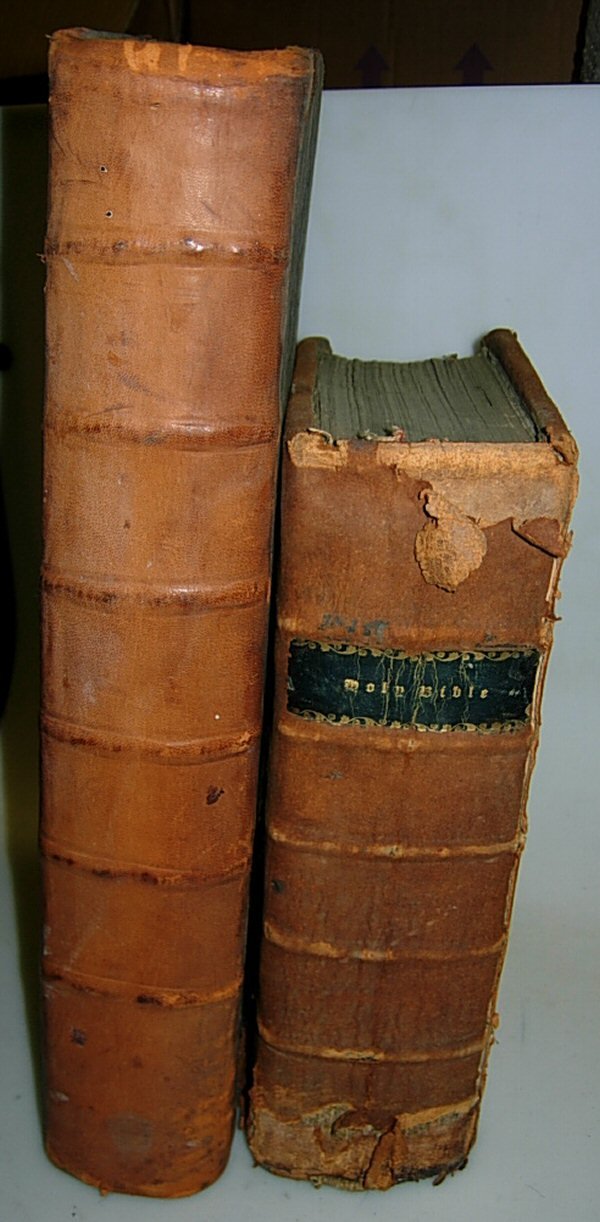 TWO BIBLES. HOLY BIBLE CONTAINING THE OLD TESTAMEN