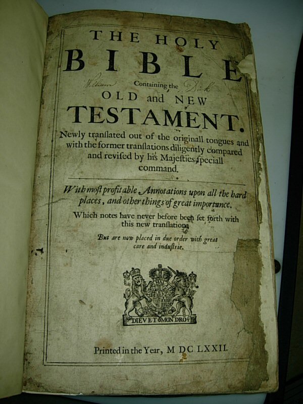TWO BIBLES. HOLY BIBLE CONTAINING THE OLD TESTAMEN - 4