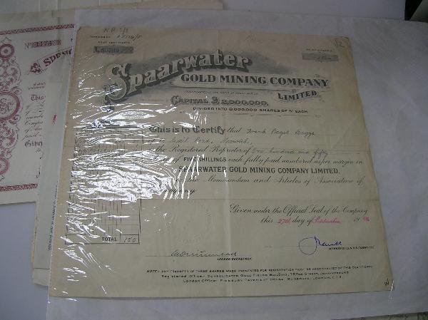 SHARE CERTIFICATES. WHITE STAR LINE LIMITED, THREE - 2