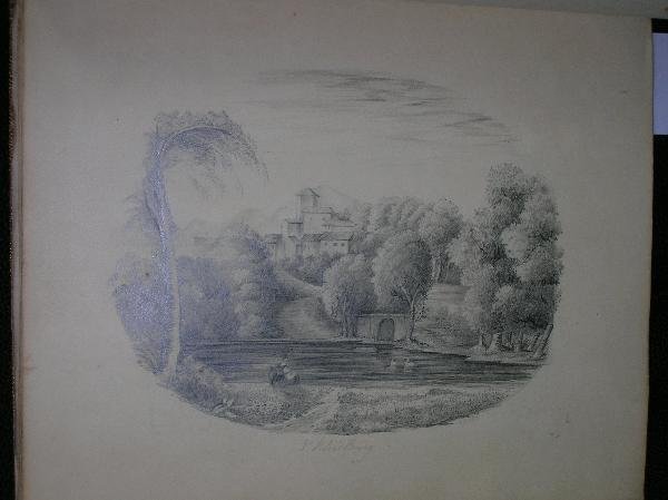 A 19TH CENTURY ALBUM, WITH VARIOUS LOOSE PENCIL - 3