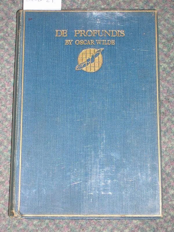 WILDE (OSCAR) DE PROFUNDIS, FIRST EDITION,