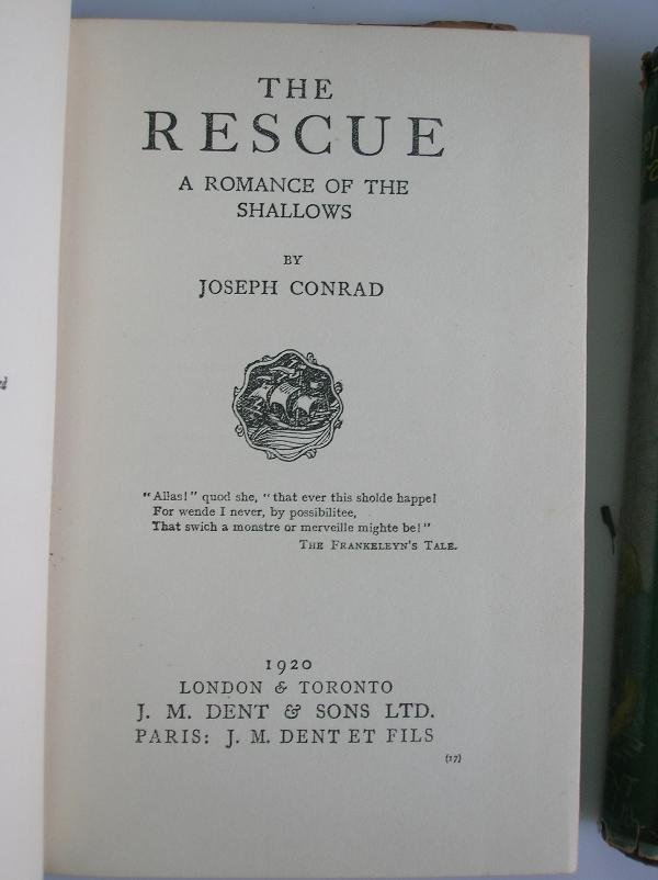 CONRAD (JOSEPH) SUSPENSE, LONDON: J M DENT & SONS  - 4