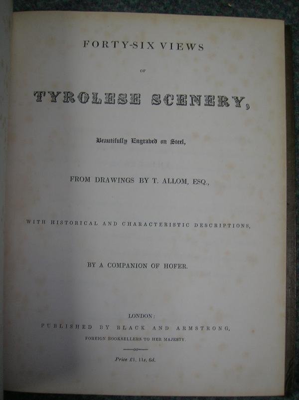 FOUR PLATE BOOKS. ALLOM (THOMAS) FORTY-SIX VIEWS - 6