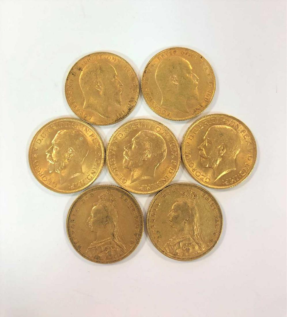 Seven sovereigns, (1 of 2)