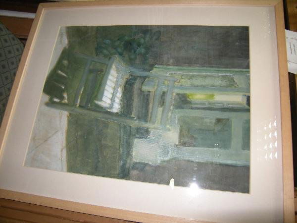 HANS SCHWARZ (BRITISH, 1922-2003): Hans Schwarz (British, 1922-2003), neac, rws, rp, rba Garden Chair by a Window; Garden Chair on the Lawn both signed lower left "Hans" watercolour 59 x 45cm a pair (2)