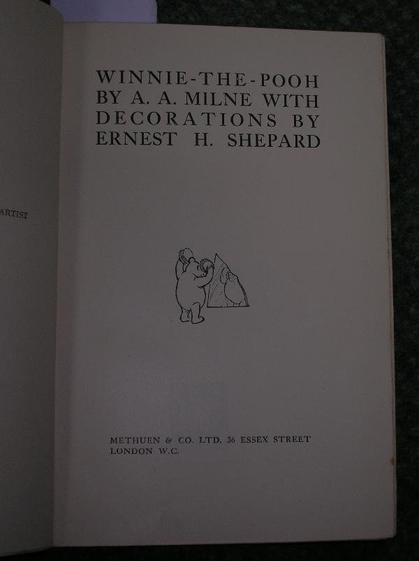 MILNE (A A) WINNIE THE POOH, FIRST EDITION 1926, - 3