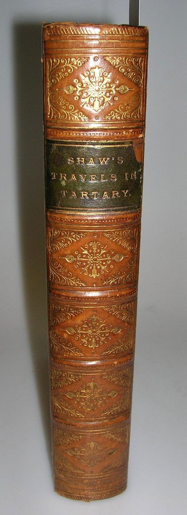 SHAW (ROBERT) VISITS TO HIGH TARTARY, YARKAND AND: SHAW (Robert) Visits to High Tartary, Yarkand And Kashghar, London: John Murray 1871, 8vo, 7 plates including 4 tinted lithographs and 2 folding maps, full calf gilt prize binding (corner of spine lab