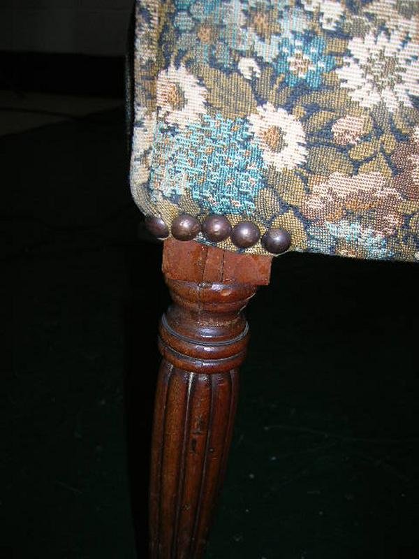 A GEORGE IV MAHOGANY FRAMED ARMCHAIR C.1830 - 2