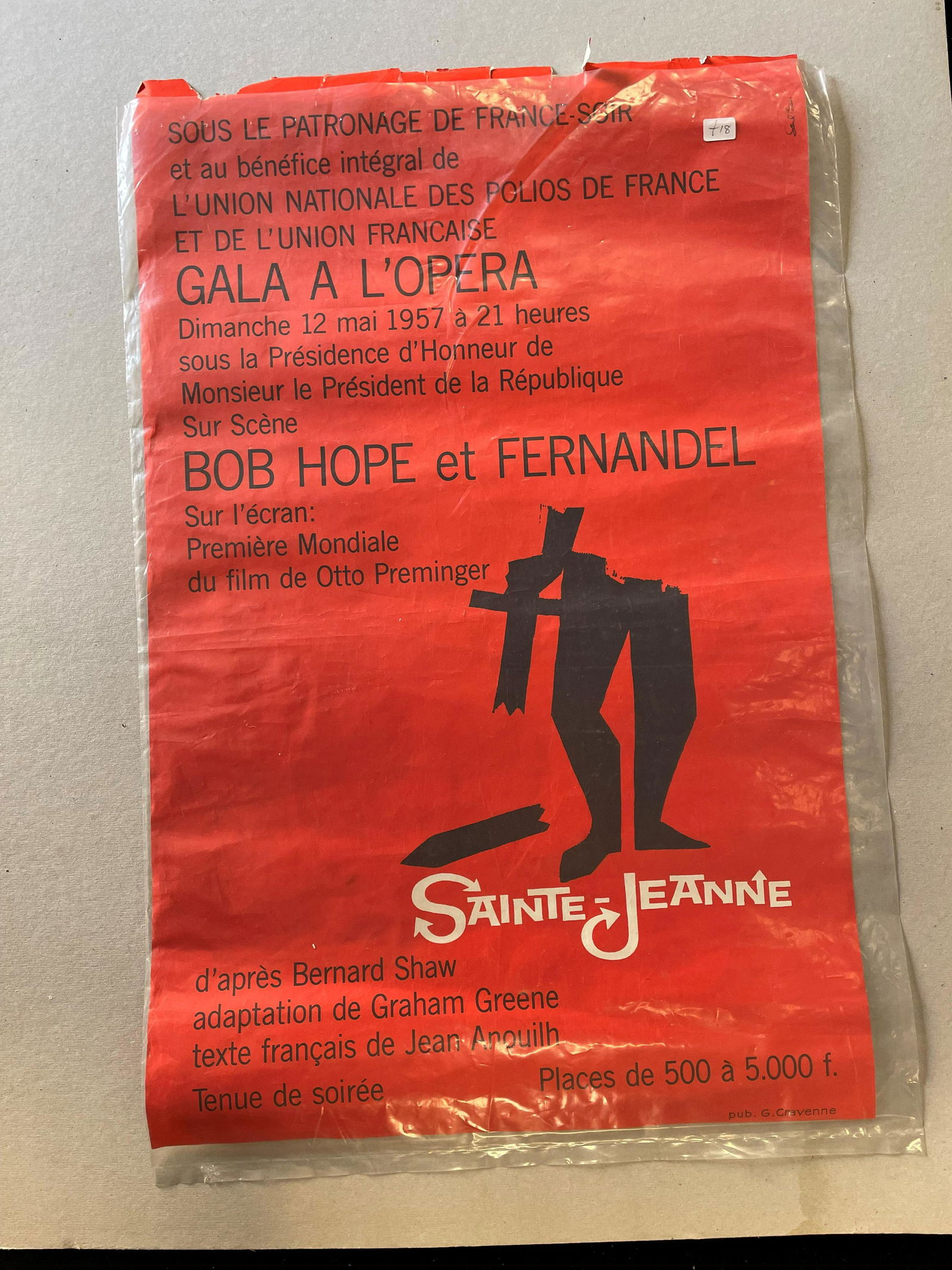 CHRISTIE (Agatha) '3 Souris Aveugles', colour lithographic poster printed by Martin, Paris, for the (1 of 2)