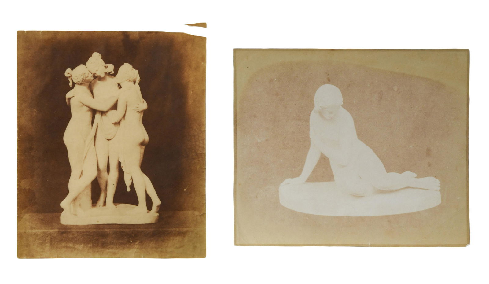 William Henry Fox Talbot (1800-1877) The Three Graces, 1840s, possibly a varnished salt print from: William Henry Fox Talbot (1800-1877) The Three Graces, 1840s, possibly a varnished salt print from calotype negative, 14.6 x 12.2cm Literature: M. Gray, Fox Talbot, Milan, 1998, pl.23; G. Buckland, Fo