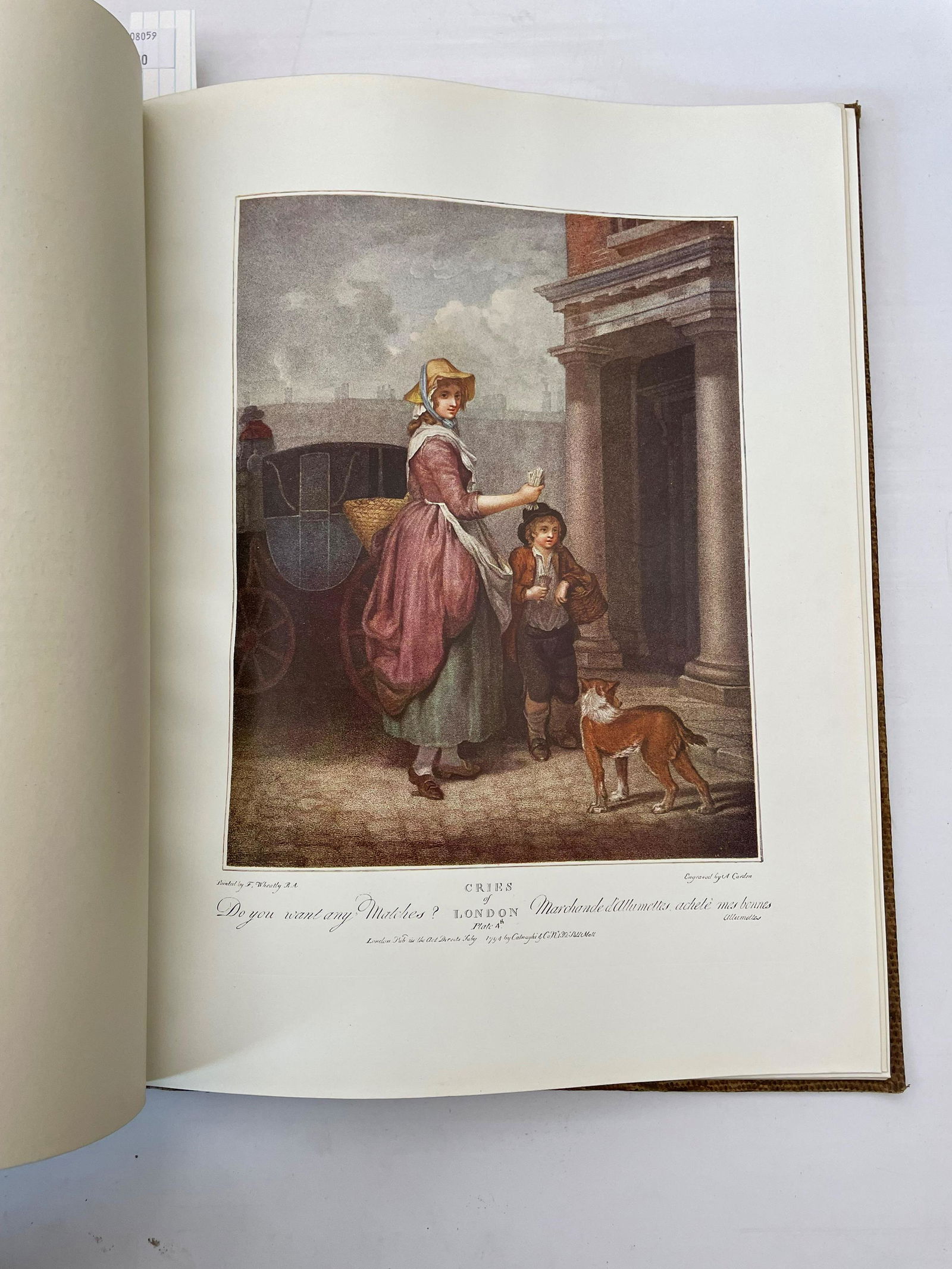 PINK (Octavius) Cries of London, no date, Art and Music publisher, early 20th century, 4to, 14: PINK (Octavius) Cries of London, no date, Art and Music publisher, early 20th century, 4to, 14 colour plates after Francis Wheatley, patterned cloth, rubbed