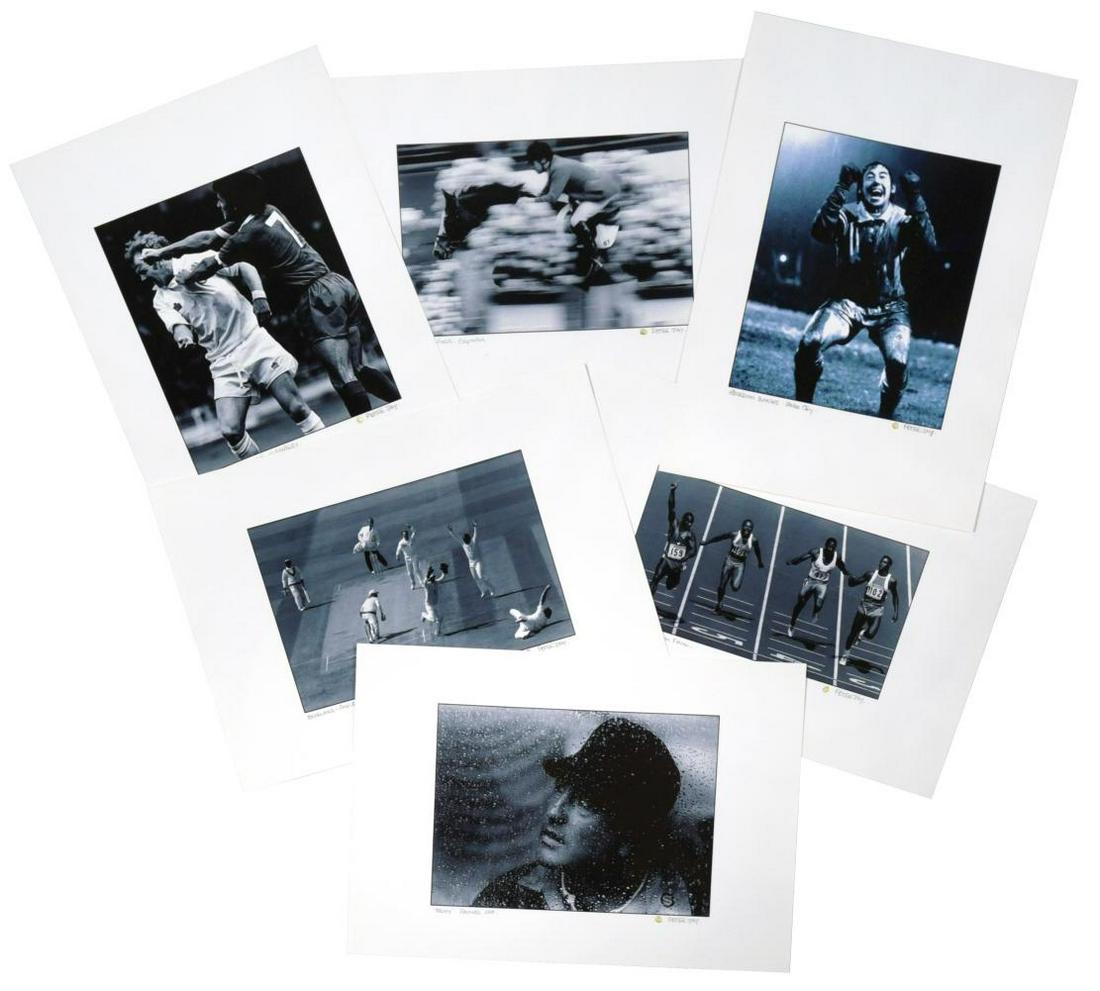 § Peter Jay (Kenyan/British, 1941-2009), a collection of mostly sports photographs,: including images of Gordon Banks at Stoke City, Gazza at Wembley, Ben Johnson in a 100 metres final, John McEnroe at the Royal Albert Hall and Keegan and Bremner in an altercation at Wembley; together