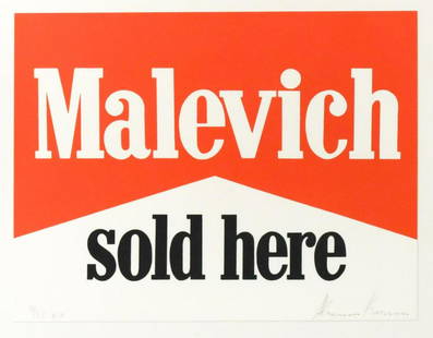 Alexander Kosolapov (Russian-American 1943-): Malevich Marlboro signed 'Alexander Kosolapov' (lower right); numbered 18/25 A.P. silkscreen 21.5 x 28cmProvenance: Private collection, London