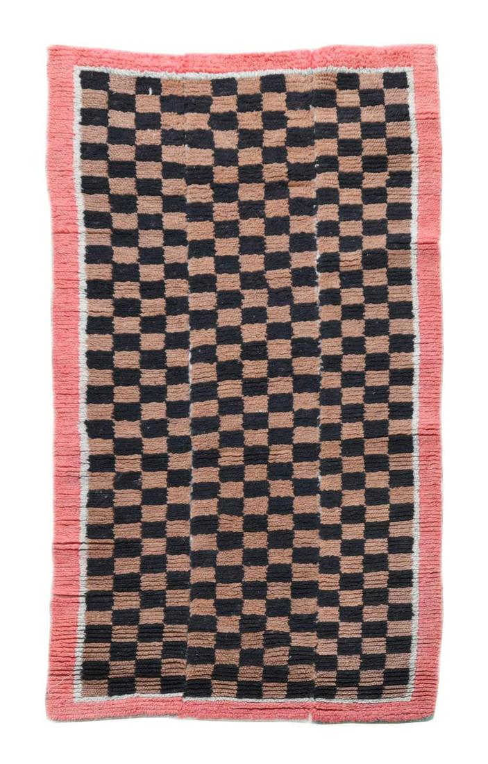 An early Tibetan Tsukdruk chequerboard woven in three panels, (1 of 1)