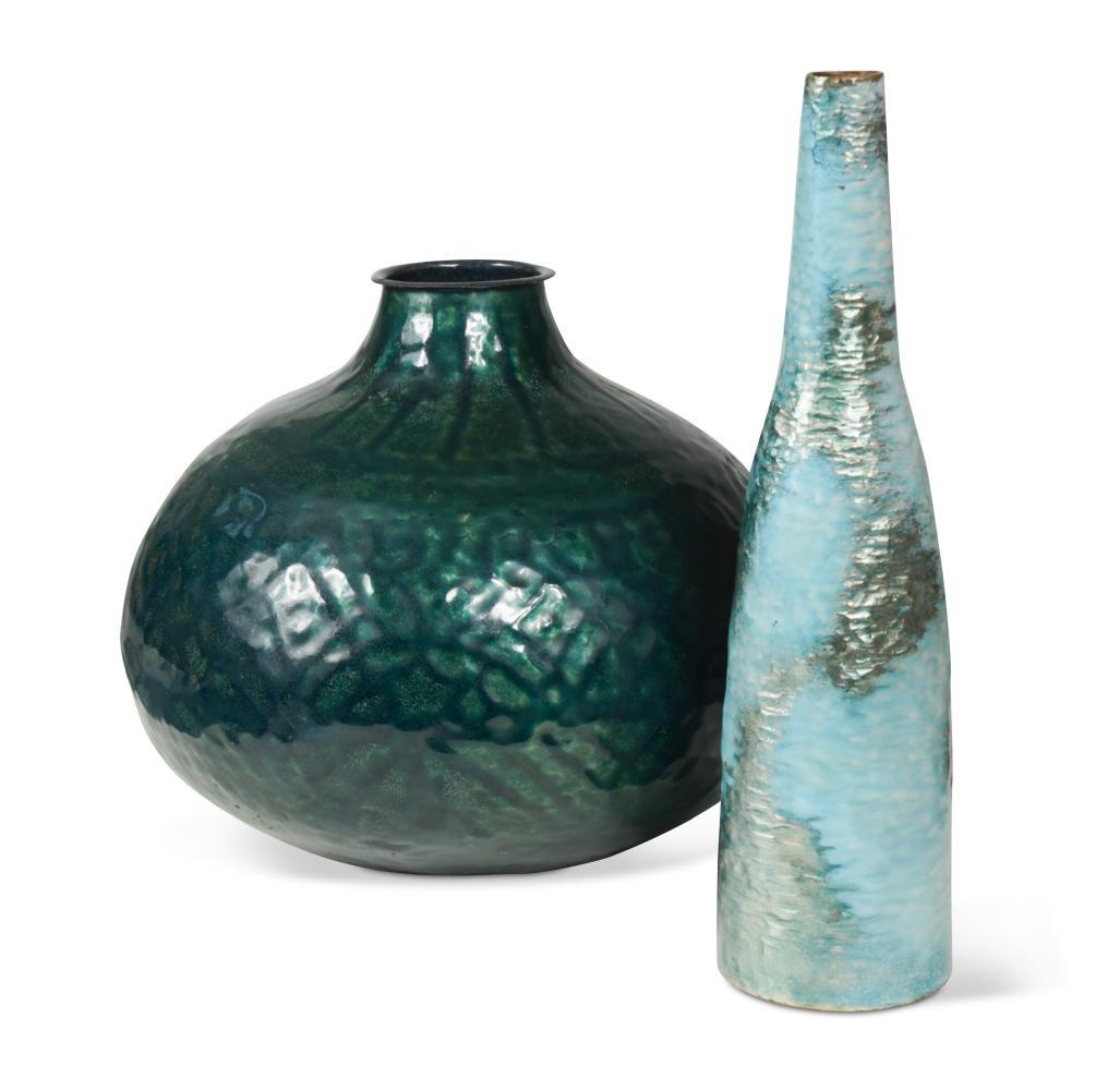 § Paolo De Poli (1905-1996), two enamelled copper vases, (1 of 8)
