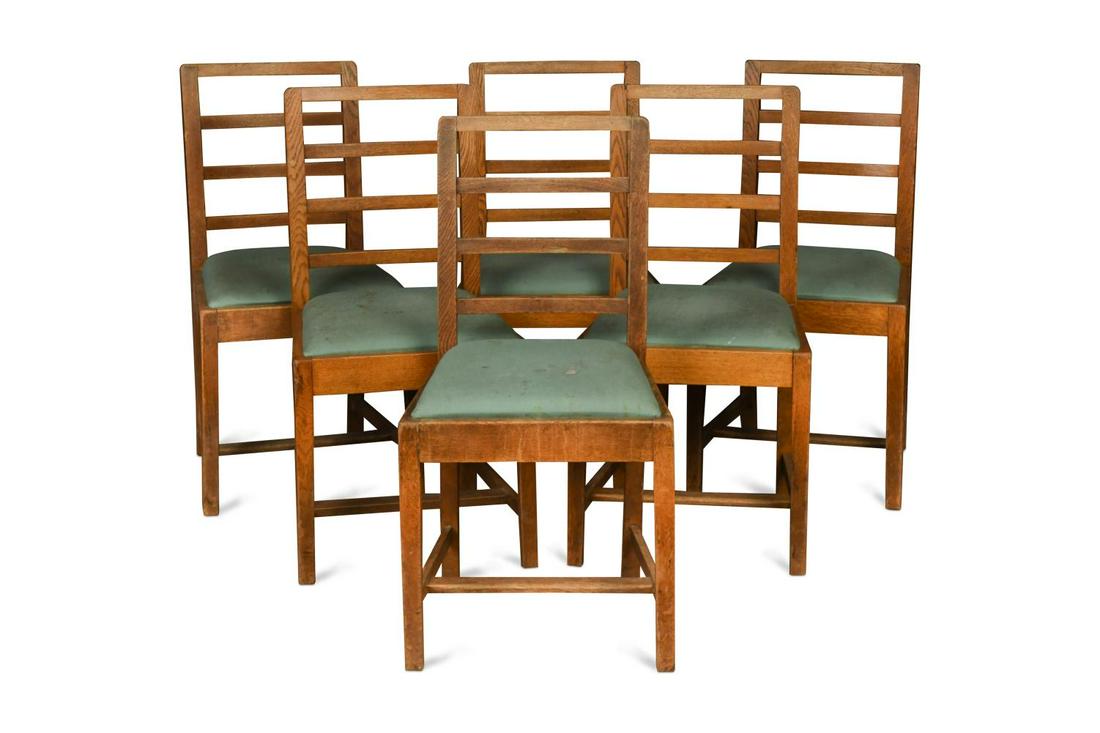 Frank Whitton for Gordon Russell, a set of six oak dining chairs, 1936, (1 of 1)