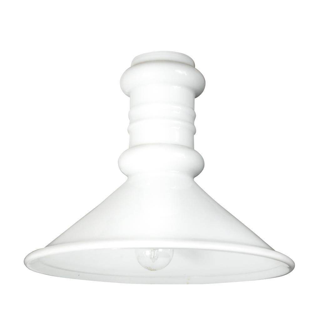 zzz Sidse Werner for Holmegaard, a white cased glass Apotheker pendant light,: zzz Sidse Werner for Holmegaard, a white cased glass Apotheker pendant light, of flared form 30 x 36cm This lot has been imported from outside the UK and is therefore subject to import VAT at the stan