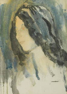 Arthur Ambrose McEvoy ARA (1878-1927): Arthur Ambrose McEvoy ARA (1878-1927) Head of a Girl watercolour 31 x 22cm Provenance: With Beaux Arts Gallery, London Recognised for his artistic abilities and encouraged to pursue his talents from a