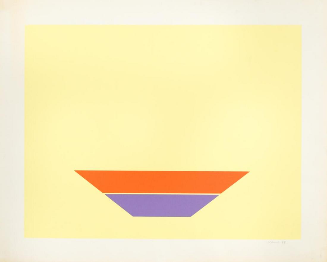 § Marc Vaux (1932-): § Marc Vaux (1932-) Untitled Yellow 2 signed and dated 'Vaux 68' (lower right) screenprint, unframed 76 x 94cm