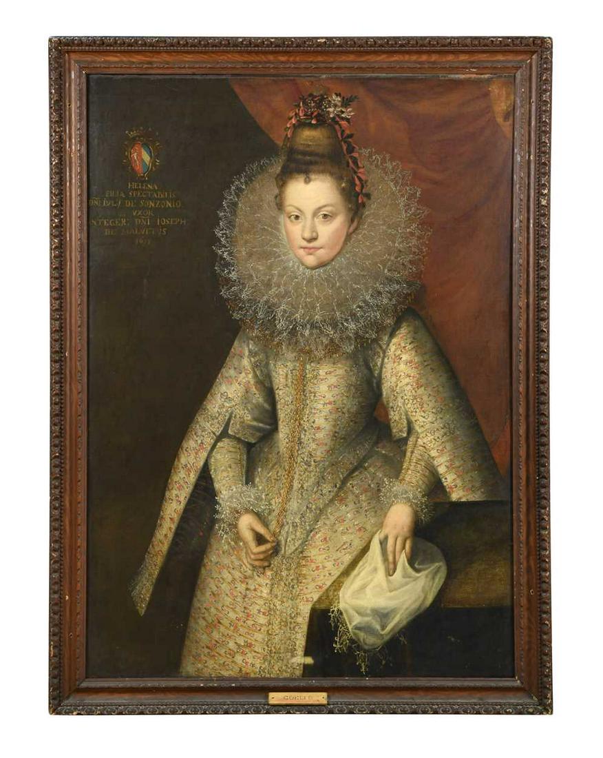 Follower of Frans Pourbus the Younger Portrait of a noblewoman, said to be Helena de Sonzogni, (1 of 20)