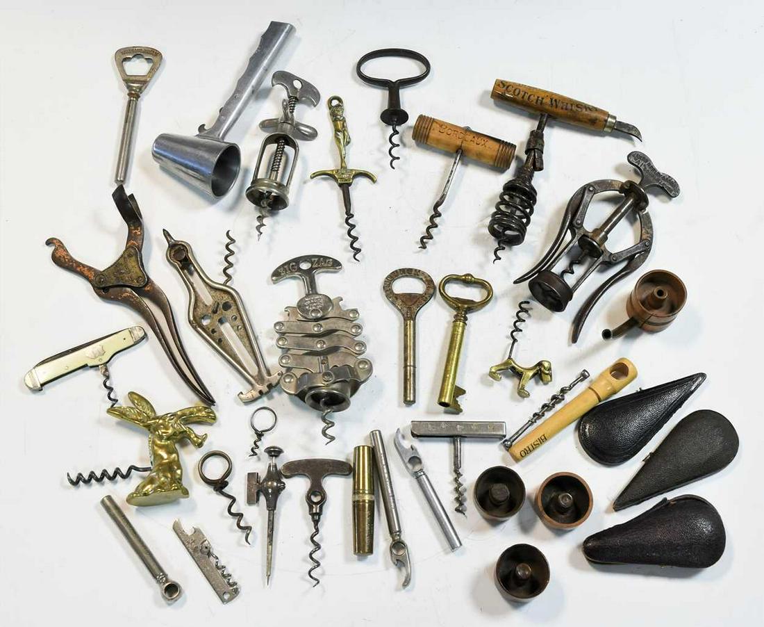 A collection of Victorian and later corkscrews, including a Daniel Crawford, Glasgow Finest very old (1 of 7)