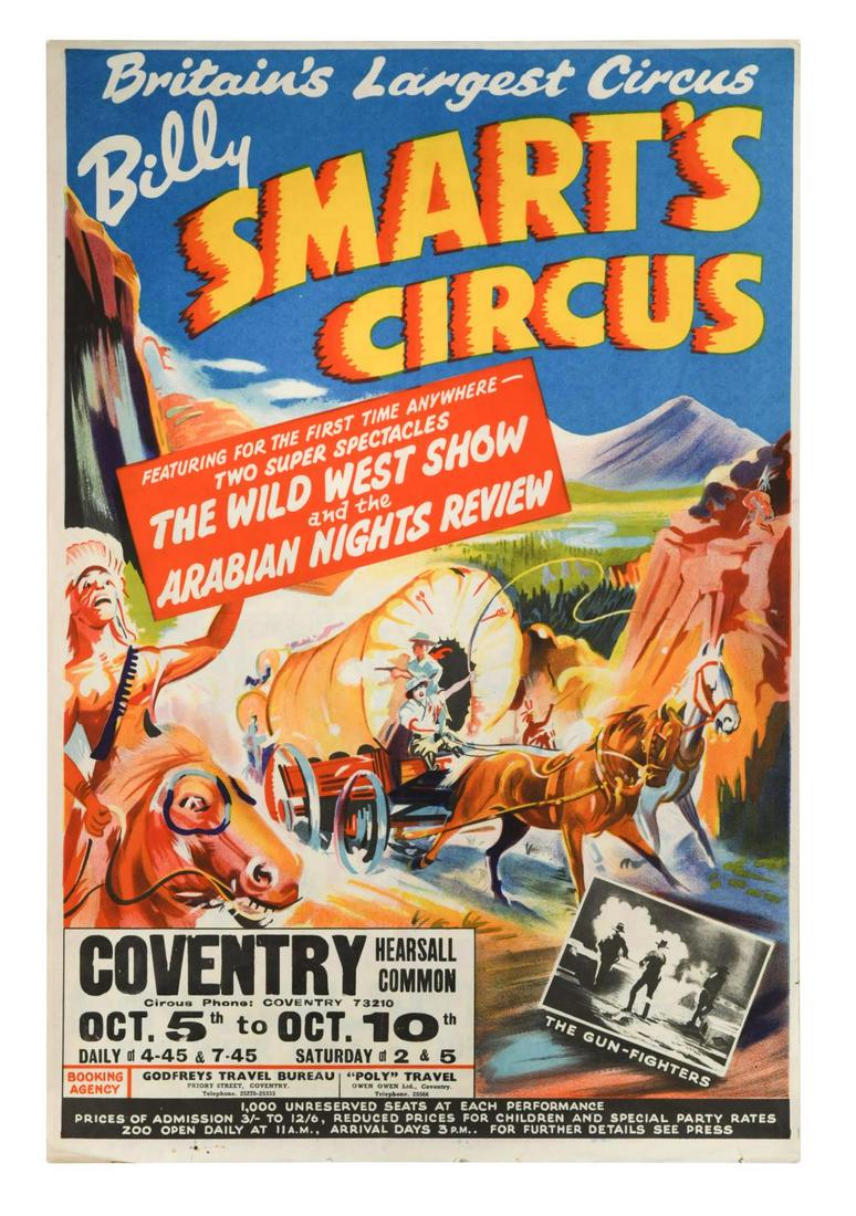 A group of three unframed mid-century Circus advertising posters, (1 of 16)