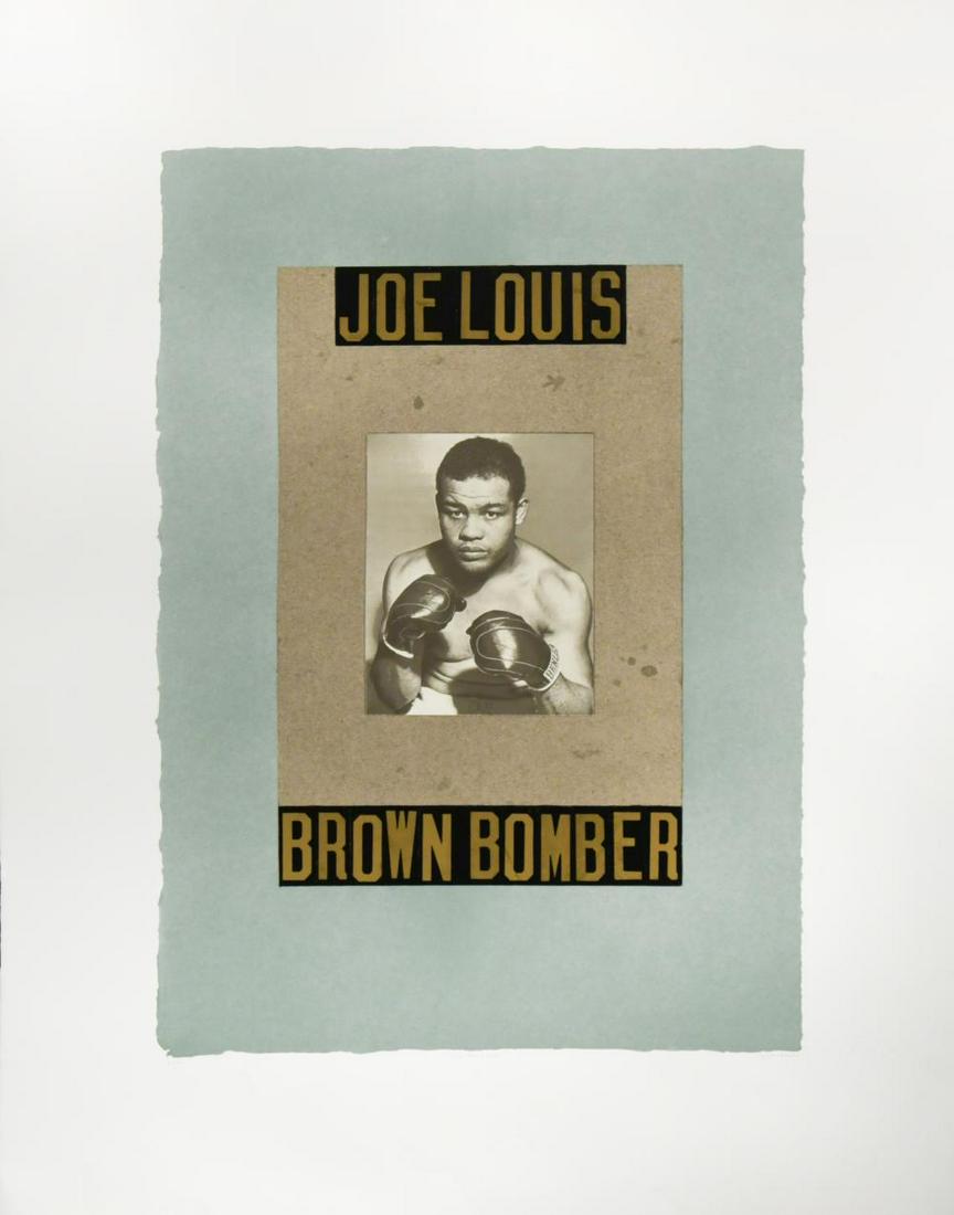 § Sir Peter Blake CBE, RDI, RA (1932-): § Sir Peter Blake CBE, RDI, RA (1932-) B is for Boxer signed 'Peter Blake' (lower right); numbered 21/95 silkscreen, unframed 102.5 x 77.5cm