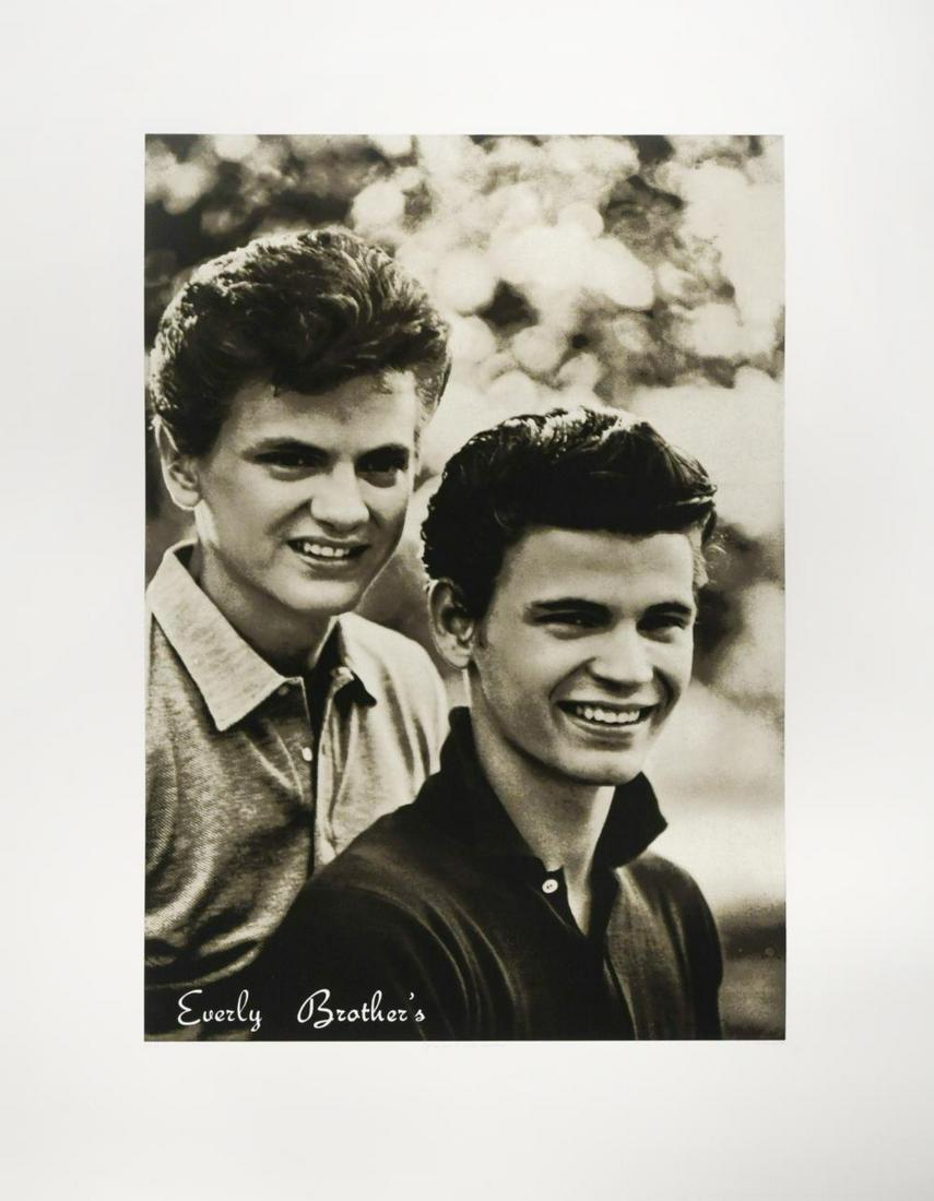 § Sir Peter Blake CBE, RDI, RA (1932-): § Sir Peter Blake CBE, RDI, RA (1932-) E is for Everly Brothers signed 'Peter Blake' (lower right); numbered 21/95 silkscreen, unframed 102.5 x 77.5cm
