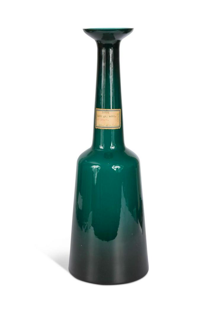 Bent Nordsted for Kastrup Holmegaard, a cased glass lamp base, circa 1960,: Bent Nordsted for Kastrup Holmegaard, a cased glass lamp base, circa 1960, original paper label to underside 44.5cm high