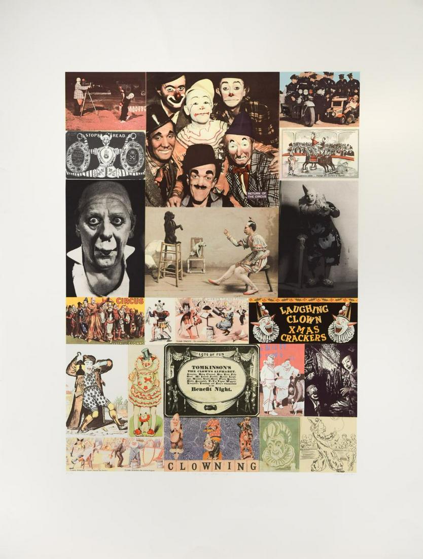 § Sir Peter Blake CBE, RDI, RA (1932-): § Sir Peter Blake CBE, RDI, RA (1932-) C is for Clowning signed 'Peter Blake' (lower right); numbered 61/95 silkscreen, unframed 102.5 x 77.5cm