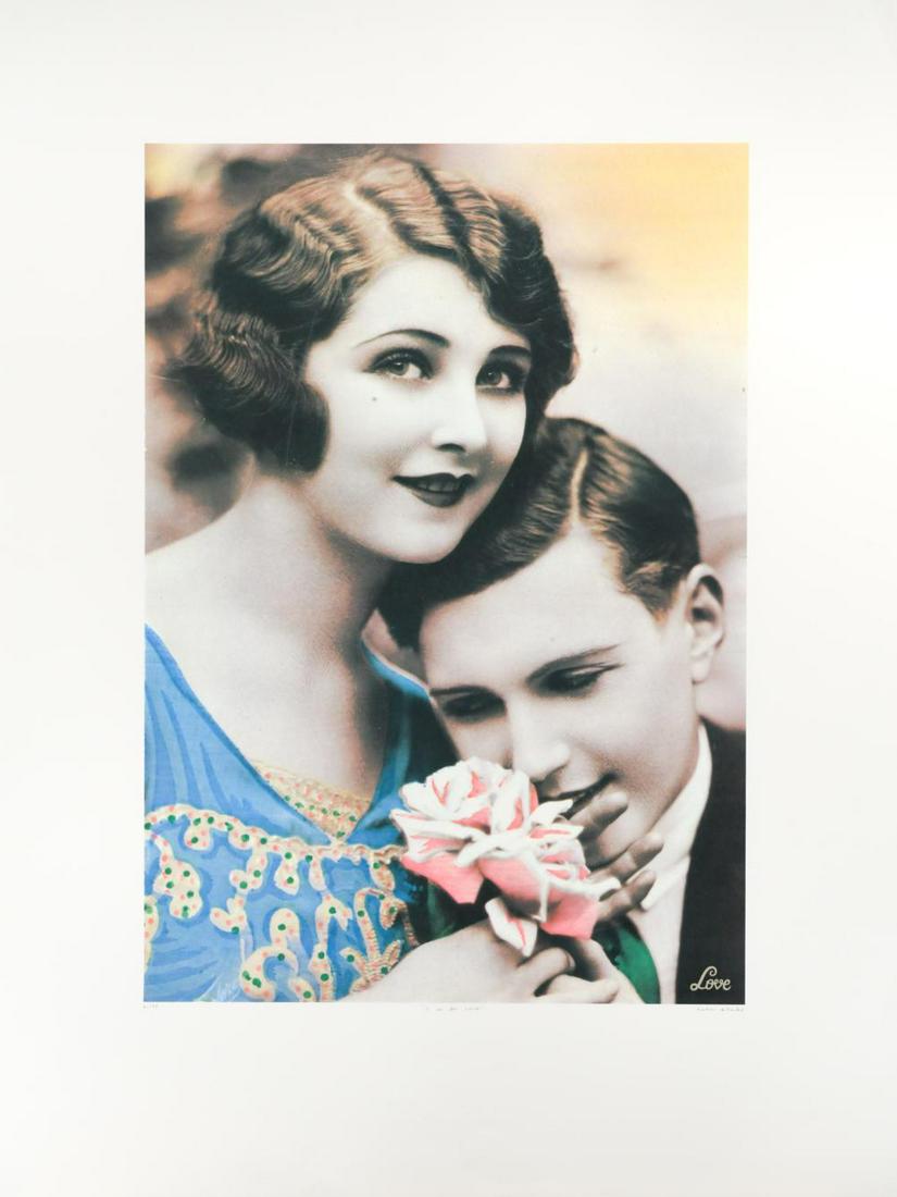 § Sir Peter Blake CBE, RDI, RA (1932-): § Sir Peter Blake CBE, RDI, RA (1932-) L is for Love signed 'Peter Blake' (lower right); numbered 61/95 silkscreen, unframed 102.5 x 77.5cm